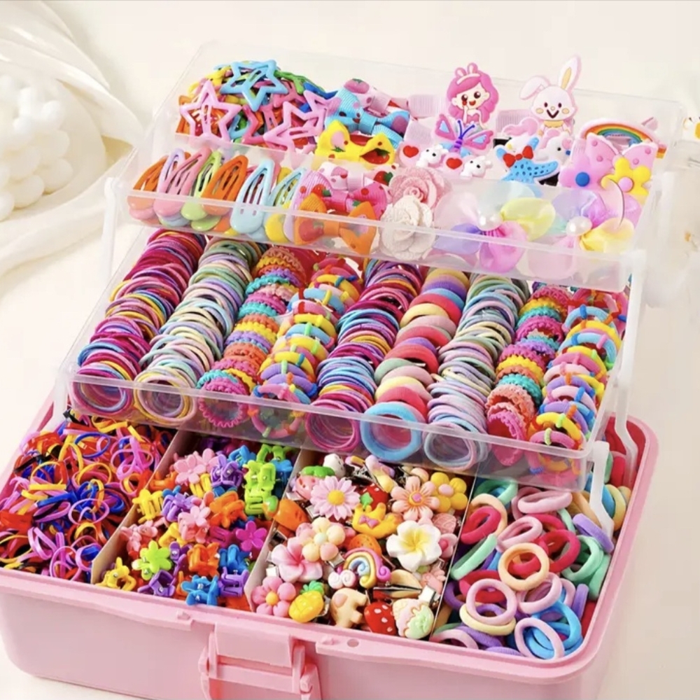 🎁🎁618 Piece Colorful Kids Hair Accessories Set - Picture 5 of 10